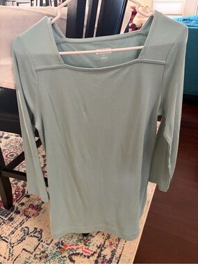 Duluth -Women’s Long Sleeve Square Neck Top - Light Seafoam